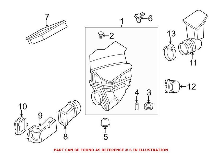 BMW Mass Air Flow Sensor 13627593624 - Genuine BMW